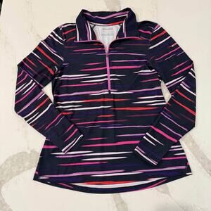 Columbia Omni Wick Half Zip Athletic Pullover Top Women's Size Medium Black/Pink